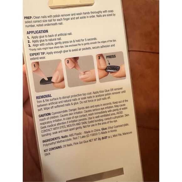 3 Sets of KISS Press On Nails With Rhinestones New In Box - Picture 3 of 5